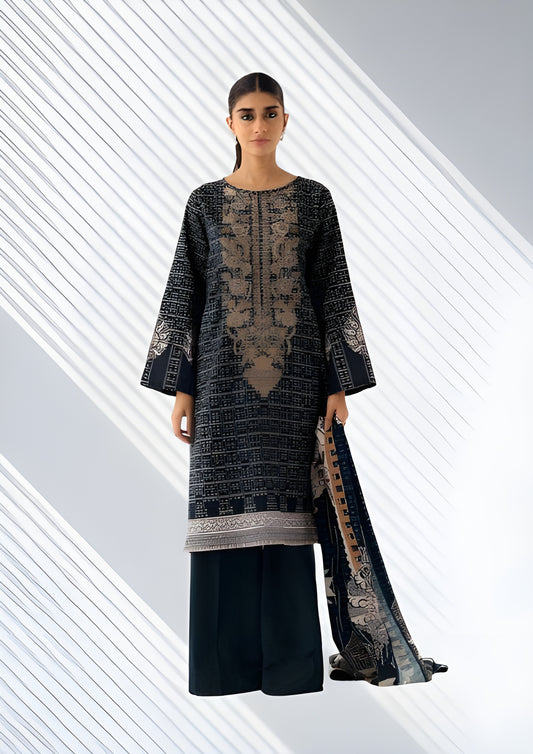 Beechtree Khaddar Embroidered 2-Piece – Design 01 (Unstitched)