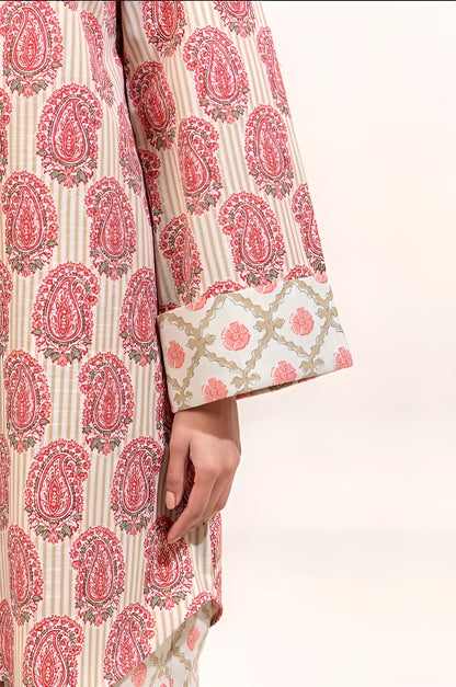 2 PIECE PRINTED KHADDAR SUIT-MAJESTIC FLECK (UNSTITCHED)