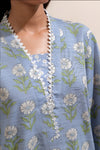 2 PIECE PRINTED KHADDAR SUIT-STONE ASH (UNSTITCHED)