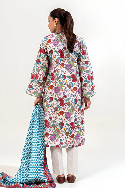 3 PIECE PRINTED KHADDAR SUIT-LINEN GLOOM (UNSTITCHED)