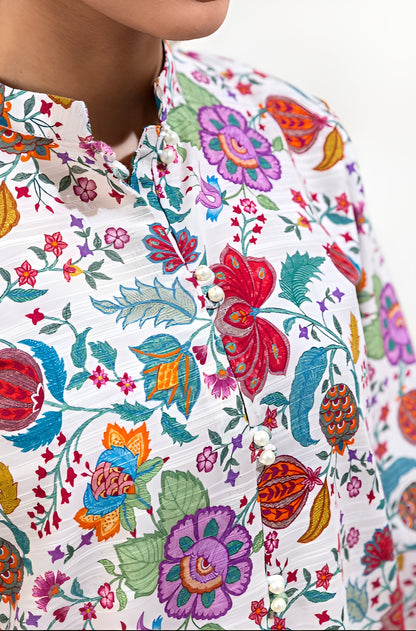 3 PIECE PRINTED KHADDAR SUIT-LINEN GLOOM (UNSTITCHED)