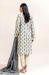 3 PIECE PRINTED KHADDAR SUIT-DOVE GREY (UNSTITCHED)