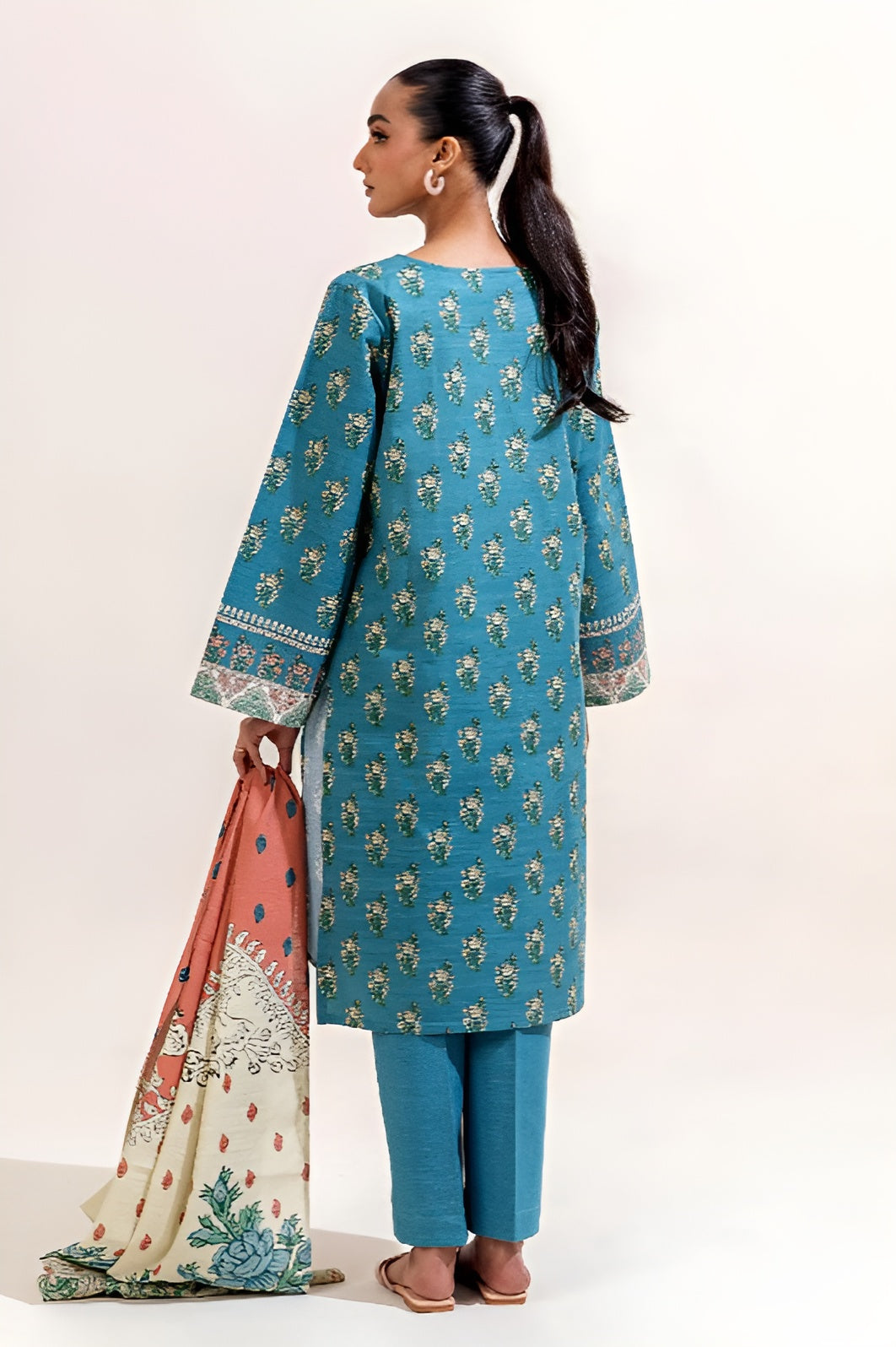 3 PIECE PRINTED KHADDAR SUIT-MEDITERRANIAN TIDE (UNSTITCHED)