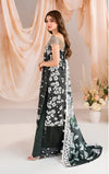 Asifa and Nabeel  - Grey floral viscose Shirt, Trouser and dupatta