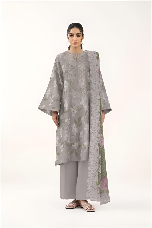 Soft Sand Printed Lawn 3 Piece Suit for Women | BrandsForLessCollections