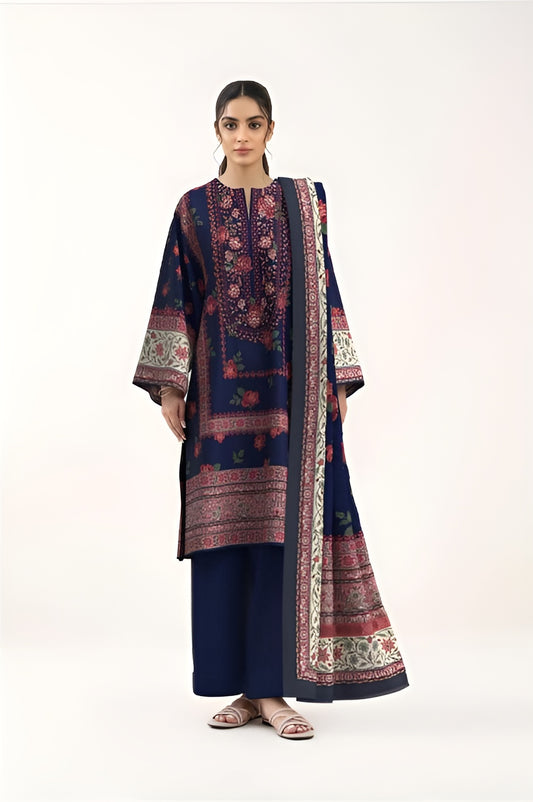 Classic Noir Lawn 3 Piece Suit for Women | BrandsForLessCollections
