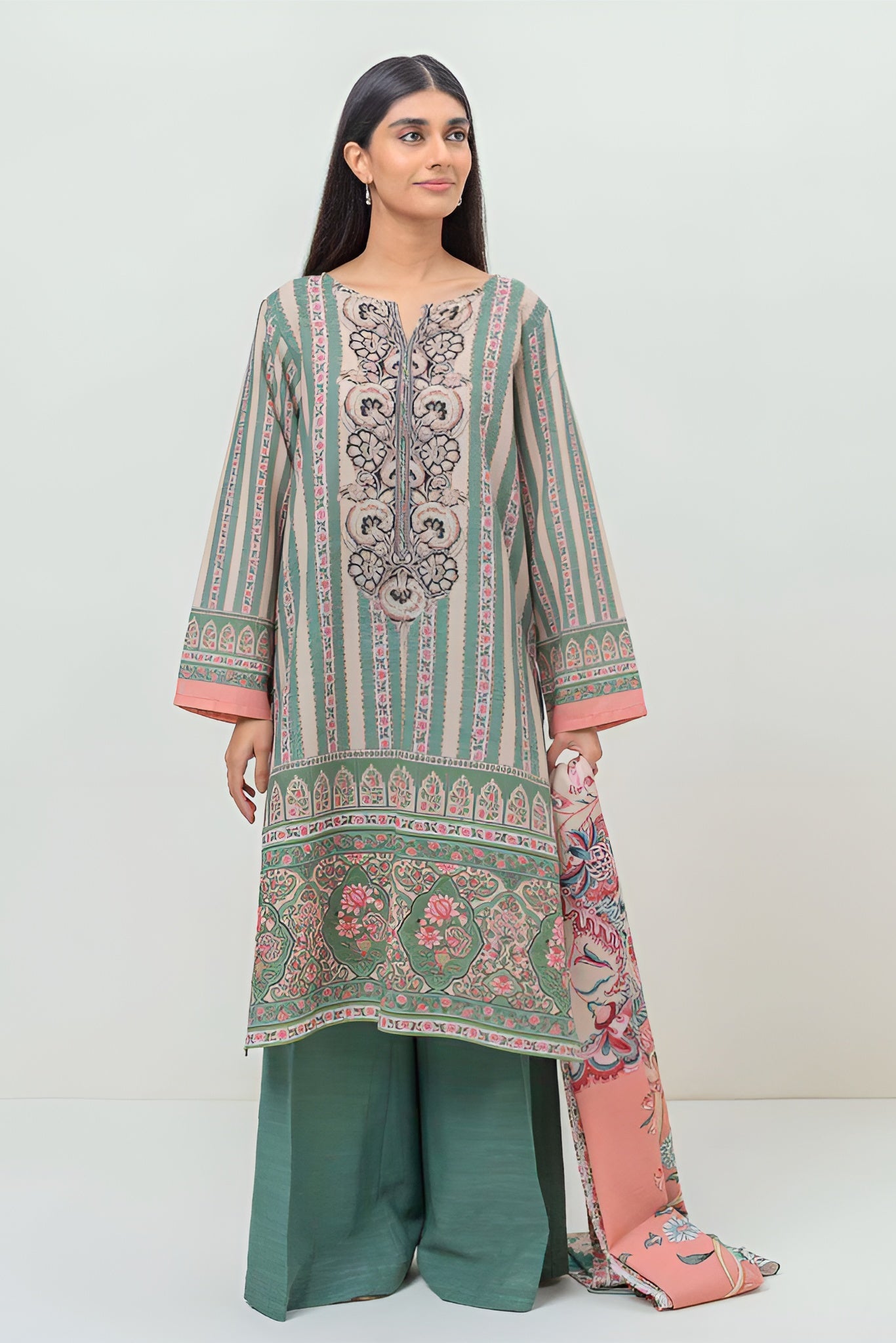 Beechtree Khaddar Printed 2-Piece – Design 02 (Unstitched)