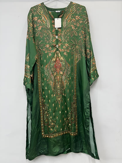 2 Piece - sapphire printed Silk