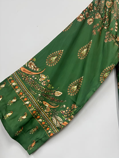 2 Piece - sapphire printed Silk