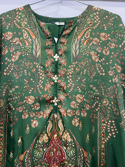 2 Piece - sapphire printed Silk