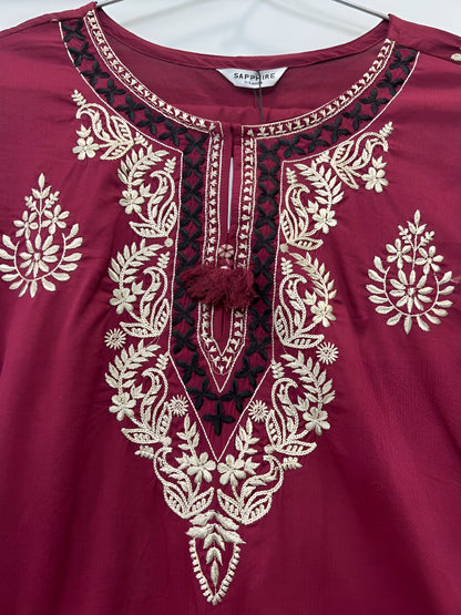 2 Piece - sapphire EMBROIDERED whait