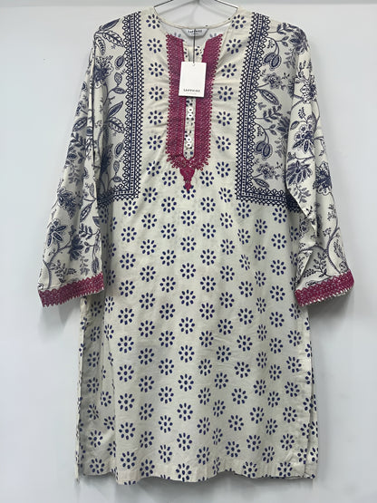 2 Piece - sapphire EMBROIDERED whait