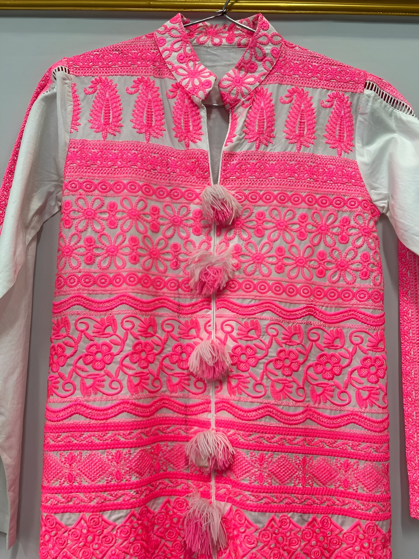 shirt- sapphire EMBROIDERED