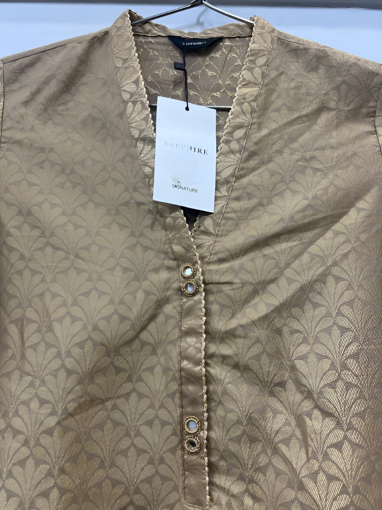 shirt- sapphire EMBROIDERED