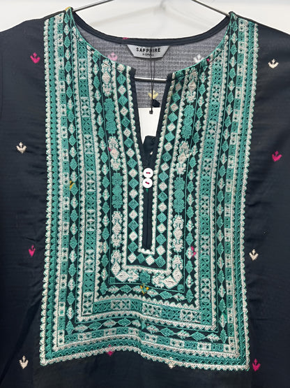 shirt- sapphire EMBROIDERED