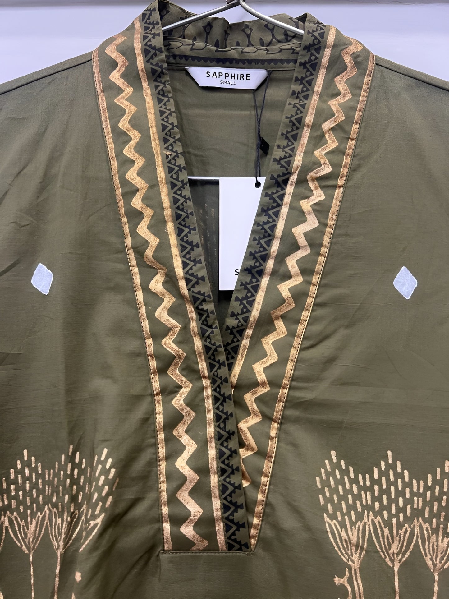 shirt- sapphire EMBROIDERED